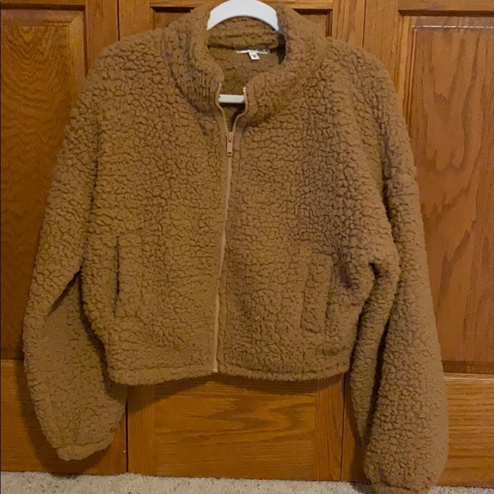 Express brown teddy coat